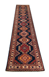 24999-Royal Kazak Hand-Knotted/Handmade Afghan Rug/Carpet Tribal/Nomadic Authentic/ Size/: 13’0” x 2’9”/396cm x 84cm