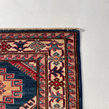 24999-Royal Kazak Hand-Knotted/Handmade Afghan Rug/Carpet Tribal/Nomadic Authentic/ Size/: 13’0” x 2’9”/396cm x 84cm