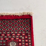 25332-Bokhara Hand-Knotted/Handmade Pakistani Rug/Carpet Tribal/Nomadic Authentic/ Size: 6'3" x 6'2"