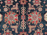 25397-Kazak Hand-Knotted/Handmade Afghan Rug/Carpet Tribal/Nomadic Authentic/ Size: 13’5” x 10’0”