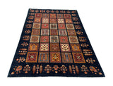 19301-Chobi Ziegler Hand-Knotted/Handmade Afghan Rug/Carpet Tribal/Nomadic Authentic/ Size: 6'8" x 4'7"