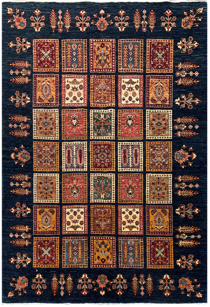 19301-Chobi Ziegler Hand-Knotted/Handmade Afghan Rug/Carpet Tribal/Nomadic Authentic/ Size: 6'8" x 4'7"