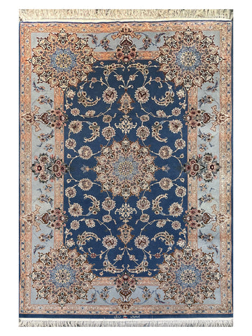 19419-Isfahan Hand-Knotted/Handmade Persian Rug/Carpet Traditional Authentic/ Size: 7'5''x 4'8''