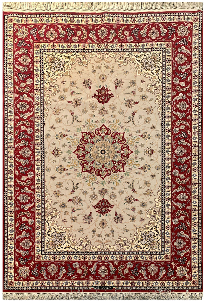 19781-Isfahan Hand-Knotted/Handmade Persian Rug/Carpet Traditional  Authentic/Size: 7'7''x 5'2