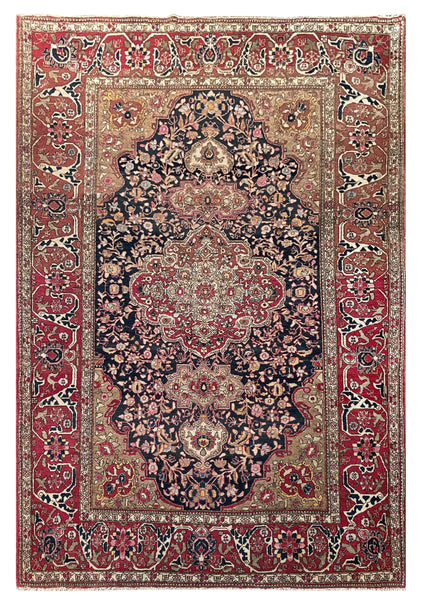 18113 - Sarough Antique (1920-1930)Hand-Knotted/Handmade Persian Rug/Carpet Traditional Authentic/ Size: 6'0" x 4'10"