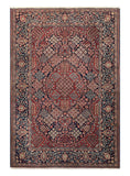 22101b-Kashan Hand-Knotted/Handmade Persian Rug/Antique-1930/Carpet Traditional/Authentic/Size: 6'6" x 4'3"