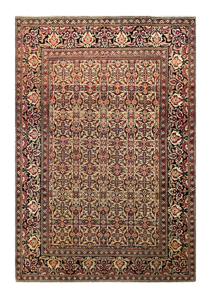 19423-Tehran Hand-Knotted/Handmade Persian Rug/Carpet Traditional Authentic/ Size: 7'0"x 4'10"