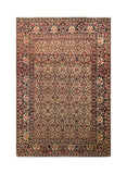 19423-Tehran Antique 1880 Hand-Knotted/Handmade Persian Rug/Carpet Traditional Authentic/ Size: 7'0"x 4'10"