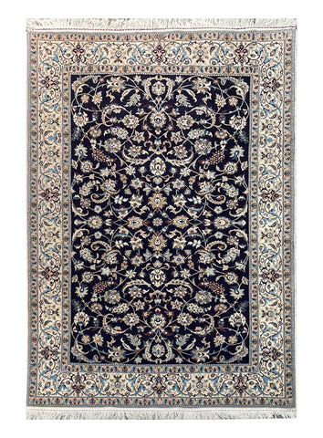 15059 - Nain Persian Hand-Knotted Authentic/Traditional Carpet/Rug Signed-Piece/ Size: 6'3" x 4'3"