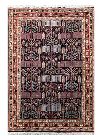 22586-Kashan-Semi Antique/ Hand-Knotted/Handmade Persian Rug/Carpet Traditional/Authentic/Size: 9'9" x 6'9"