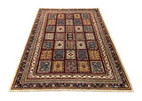 19109-Chobi Ziegler Hand-Knotted/Handmade Afghan Rug/Carpet Tribal/Nomadic Authentic/ Size: 7'6''x 5'6''