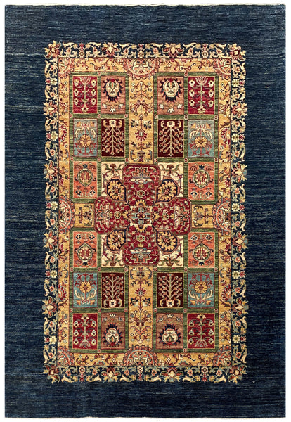 19304-Chobi Ziegler Hand-Knotted/Handmade Afghan Rug/Carpet Tribal/Nomadic Authentic/ Size: 7'7" x 5'9"
