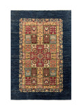 19304-Chobi Ziegler Hand-Knotted/Handmade Afghan Rug/Carpet Tribal/Nomadic Authentic/ Size: 7'7" x 5'9"