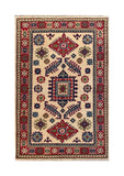 21990 - Kazak Hand-Knotted/Handmade Afghan Rug/Carpet Tribal/ Nomadic/Authentic/Size: 4'9" x 3'3"