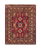 17888-Kazak Hand-Knotted/Handmade Afghan Rug/Carpet Tribal/Nomadic Authentic/Size: 5’4” x 3’11”