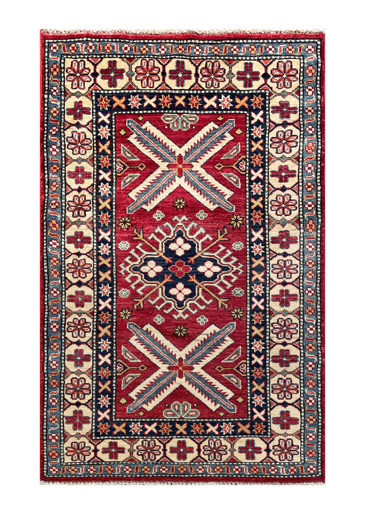 17981-Royal Kazak Hand-Knotted/Handmade Afghan Rug/Carpet Tribal/Nomad –  Babak's Oriental Carpets