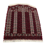 14640 - Turkoman Persian Hand-knotted Antique Authentic/Traditional Nomadic/Tribal Carpet/Rug/ Size: 3'8" x 2'11"