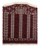 14640 - Turkoman Persian Hand-knotted Antique Authentic/Traditional Nomadic/Tribal Carpet/Rug/ Size: 3'8" x 2'11"