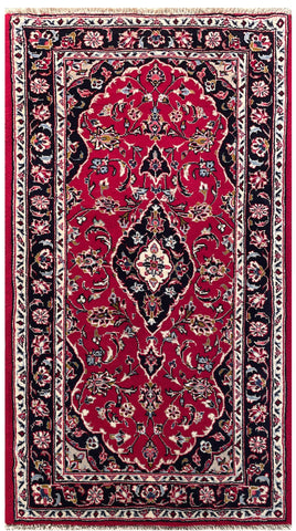 22245 - Kashan Handmade/Hand-Knotted Persian Rug/Traditional/Carpet Authentic/Size: 4'8" x 2'7"