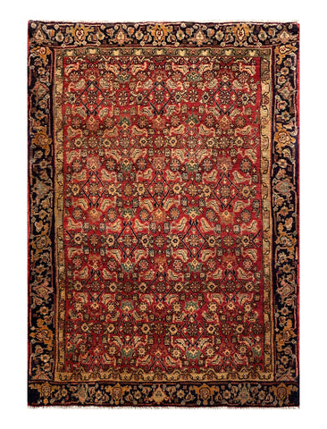 22945-Bidjar Handmade/Hand-Knotted Persian Rug/Traditional/Carpet Authentic/Size: 4'11" x 3'6"