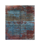 22271 - Indian Hand-knotted/Hand-weaved Rug/Carpet Authentic/Classic/Contemporary/Modern/Size: 9'8" x 8'1"