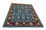 22278 - Chobi Ziegler Hand-knotted/Handmade Afghan Rug/Carpet Traditional Authentic/Size: 9'7" x 7'9"