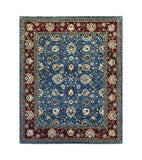 22278 - Chobi Ziegler Hand-knotted/Handmade Afghan Rug/Carpet Traditional Authentic/Size: 9'7" x 7'9"