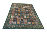 19783-Royal Chobi Ziegler Hand-Knotted/Handmade Afghan Rug/Carpet Traditional Authentic/ Size: 10'9"x 8'2"