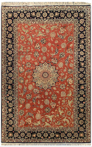 19782-Isfahan Hand-Knotted/Handmade Persian Rug/Carpet Traditional Authentic/ Size: 7'7''x 4'9''