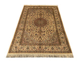 15047 - Ghom Persian Hand-Knotted Authentic/Traditional Carpet/Rug Silk-made Signed-piece/ Size: 6'7" x 4'7"