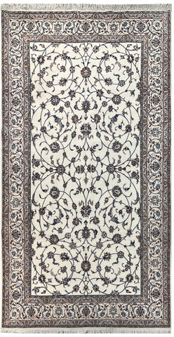 20567-Nain Hand-Knotted/Handmade  Persian Rug/Carpet Traditional Authentic/Size: 8'7" x 5'3"