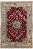 20565-Nain Hand-Knotted/Handmade  Persian Rug/Carpet Traditional Authentic/ Size: 8'0" x 5'0"