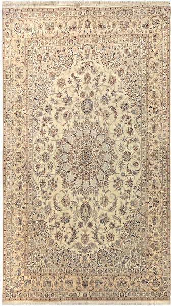 14581 - Nain Persian Hand-Knotted Authentic/Traditional Carpet/Rug/ Size: 8'6" x 5'5"