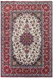 24113-Isfahan Antique( 1930-1940) Hand-Knotted/Handmade Persian Rug/Carpet Traditional Authentic/ Size: 7'9''x 5'4''