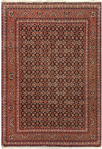 15063 - Tabriz Persian Hand-knotted Authentic/Traditional Carpet/Rug Silk-made/ Size: 6'11" x 5'1"