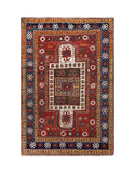 20882-Antique Kazak Handmade/Hand-Knotted Afghan Rug/Carpet Tribal/Nomadic Authentic/ Size: 7’4” x 4’11”