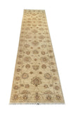 14260 - Chobi Ziegler Afghan Hand-Knotted Contemporary/Modern Runner/Size: 9'1" x 2'6"