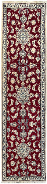 22056 - Nain Hand-Knotted/Handmade Persian Rug/Carpet Traditional Authentic/Size: 10'0" x 2'7"
