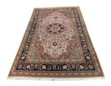 20881-Tabriz Hand-Knotted Semi-Antique(Circa 1980-1995)/Handmade Persian Rug/Carpet Traditional Authentic/ Size: 9'8" x 6'3"