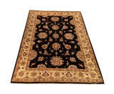 20630 -Chobi Ziegler Hand-knotted/Handmade Afghan Rug/Carpet Traditional Authentic/ Size: 5'10" x 4'4"