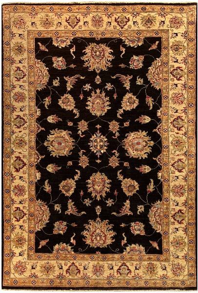 20630 -Chobi Ziegler Hand-knotted/Handmade Afghan Rug/Carpet Traditional Authentic/ Size: 5'10" x 4'4"