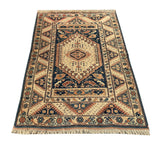15239-Kars Hand-Knotted/Handmade Turkish Rug/Carpet Tribal/Nomadic Authentic/ Size: 5'0" x 3'3"
