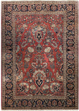 22103b-Antique Kashan(1930)/ Hand-Knotted/Handmade Persian Rug/Carpet Traditional/Authentic/Size: 6'10" x 4'4"