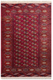20512-Turkmen Hand-Knotted/Handmade Persian Rug/Carpet Traditional/Authentic/ Size: 6'6" x 4'4"