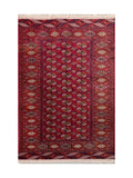 20512-Turkmen Hand-Knotted/Handmade Persian Rug/Carpet Traditional/Authentic/ Size: 6'6" x 4'4"