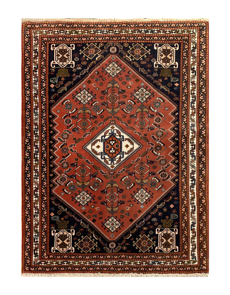 15066 - Abadeh Persian Hand-Knotted Authentic//Traditional/Carpet/Rug/ Size: 4'10"x 3'6"