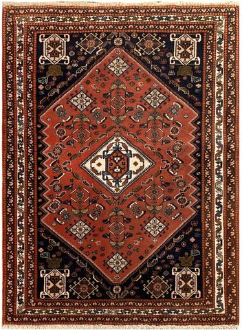 15066 - Abadeh Persian Hand-Knotted Authentic//Traditional/Carpet/Rug/ Size: 4'10"x 3'6"