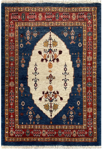 15494-Lori Gabbeh hand-Knotted/Handmade Persian Rug/Carpet Tribal/Nomadic Authentic/ Size:  5'4" x 3'7"