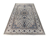 15018 - Nain Persian Hand-Knotted Authentic/Traditional Carpet/Rug Silk-made 10'4" x 6'7"