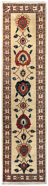 15378-Lori Gabbeh Hand-Knotted/Handmade Persian Rug/Carpet Tribal/ Nomadic/Authentic/ Size: 10'2" x 2'6"